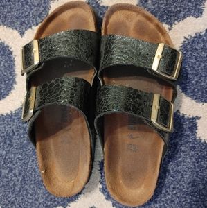 Sparkly green Birkenstock Arizona 38 narrow